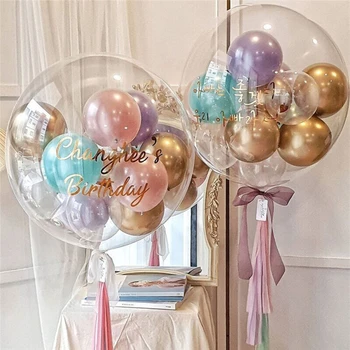 5db 30inch átlátszó Bobo buborék léggömb átlátszó felfújható levegő Hélium Globos esküvői születésnapi party dekoráció babazuhany