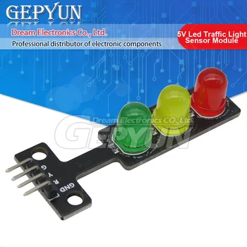 5V LED-es közlekedési lámpa érzékelő modul 3 Fény külön vezérlés Digitális jelkimenet Normál fényerő