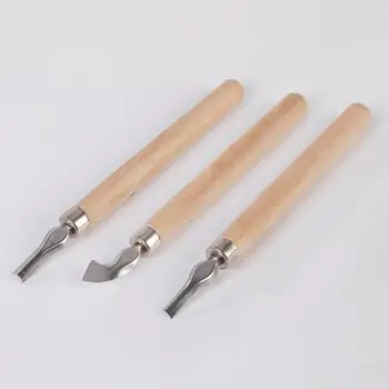 6Db Fafaragó véső szerszámkészlet Famegmunkáló kés DIY hámozó kézi szerszám alapvető részletvágó famegmunkálókhoz