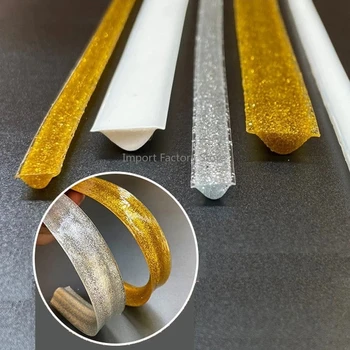 6M/tekercs öntapadó kerámia csempe résszalag szélcsíkok konyhai mosogató rés szalag WC-matricák Gold Edge vonal dekorációs csík