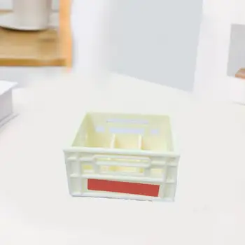 6Pcs Kis mini szervező modell sima felületű miniatűr sörösdoboz Nagy redukciójú miniatűr étel játék sörösdoboz dekoráció