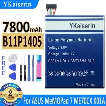 7800mAh YKaiserin laptop Bateria ASUS MeMO Pad 7 ME70CX K01A B11P1405 akkumulátormentes szerszámokhoz