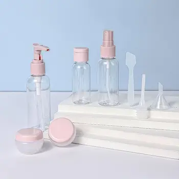 8db üres utazópalack készlet hordozható újrafelhasználható parfümös üveg készlet újratölthető tartós kozmetikai folyadéktartály nők