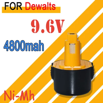 9.6V 4800mAh Ni-MH csere akkumulátor Kompatibilis a Dewalt-tal DE9061 DE9062 DW9061 DW9062 DE9036 DW911 DW921 DW9614 DW050