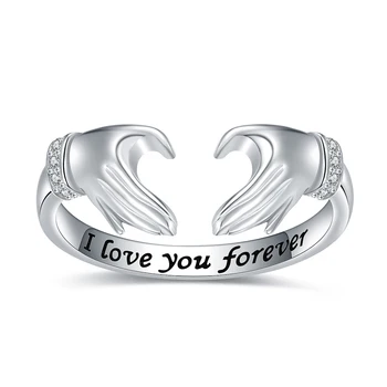 925 Sterling ezüst szív ír Claddagh gyűrűk állítható barátság ígéret szerelem szív ékszerek karácsonyi ajándék nőknek Barátok