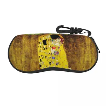 A csók Gustav Klimt Shell szemüvegek védőtokjai Aranyos napszemüveg tok Liebespaar festőszemüveg tasak