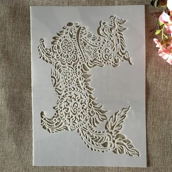 A4 29cm Mandala Kylin DIY rétegező sablonok Festés Scrapbook Színezés Dombornyomás Album dekoratív sablon