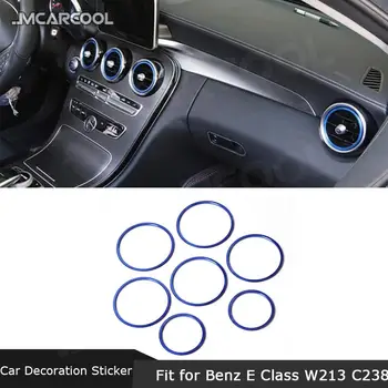 ABS Anyag Légkondicionáló szellőzőnyílás Dekoratív gyűrű Autó kiegészítő stílus Mercedes Benz C GLC Class W205 X253