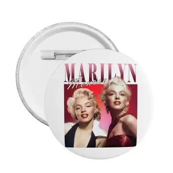 Amerikai modell Marilynmonroe kerek gombos tű táskákhoz Testreszabható TV-filmszínésznő Pinback jelvény bross
