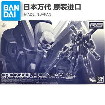 Anime figura Eredeti Bandai Gundam PB LIMIT RG 1/144 Fekete CROSSBONE GUNDAM X2 Assembly Model Anime Action Figures Játékok 14cm