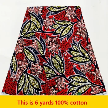 Ankara afrikai nyomatok Batikolt szövet garantált valódi viasz patchwork 100% pamut Tissu kiváló minőségű ruha DIY nagykereskedelem 6yard