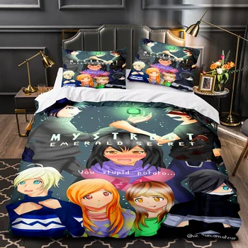 APHMAU ágynemű szett egyszemélyes teljes queen szoba dupla ággyal Kawaii Aphmau ágy szett Aldult gyerek hálószoba paplanhuzat szettek 3D anime 036