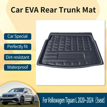 Autó hátsó csomagtartó szőnyegek Volkswagen VW Tiguan L MK2 2020 ~ 2024 piszkos tálcás szőnyegek Csomagtartó tároló pad Tappetini autós kiegészítők