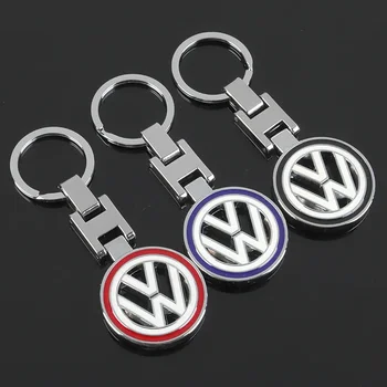 Autó logó kulcstartók VW Golf Passat Jetta Touareg Tiguan Bora Beetle Vento fém kulcstartó Kreatív kulcstartó medálok