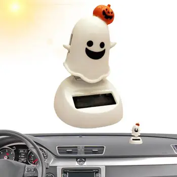 Autó műszerfal Remegő fejdísz Napelemes bobble fej Halloween kiváló minőségű szellem napenergia bobble fej automatikus kiegészítők