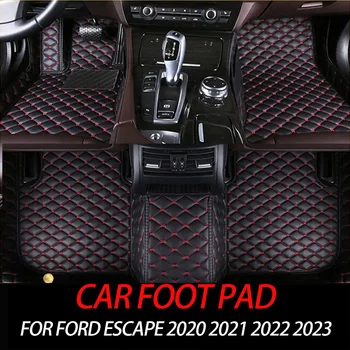 Autó padlószőnyegek a Ford Escape Kuga 2020 2021 2022 2023 egyedi automatikus lábpárnákhoz bőr szőnyeg belső kiegészítők