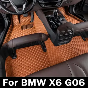 Autó padlószőnyegek BMW X6 G06 2020 2021 egyedi automatikus lábpárnákhoz Autó szőnyegborítás Belső kiegészítők