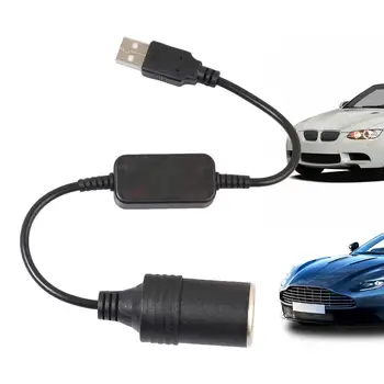  autó szivargyújtó aljzat csatlakozó Vezetékes vezérlő USB 5V - 12V átalakító adapter automatikus belső kiegészítőkhöz