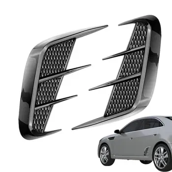 Autósárvédő matricák matricák 2Db keréksárvédő ajtó légtelenítő fedél szénszálas puha gumi matrica burkolat autók felvételéhez