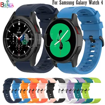 BEHUA szilikon szíj Samsung Galaxy Watch 4-hez 40mm 44mm Galaxy4 Classic 46MM 42mm intelligens óraszíj 20mm csuklópánt öv karkötő