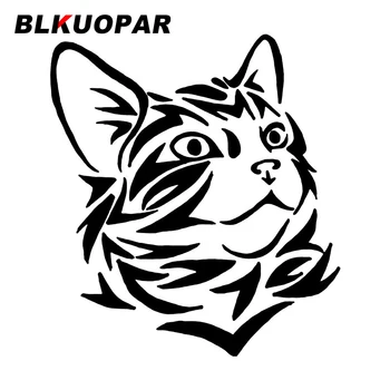 BLKUOPAR A macska felemelte a fejét Autó matricák JDM Vinyl Személyiség Stancut vízálló fényvédő ablakok Grafika Autós áruk