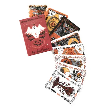 Boldog Halloween Tarot kártya Papír kártya játék Szórakozás Sors jóslás kártya Tarot és a különféle Tarot opciók PDF útmutató