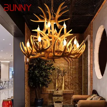 BUNNY kortárs agancs mennyezeti csillárok kreatív design lámpa függő lámpatestek otthoni étkező dekorációhoz