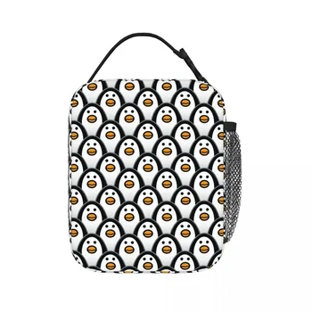 Bámulás Hipnotikus pingvinek Szigetelt uzsonnás táskák Piknik táskák Termikus hűtő Uzsonnás doboz Uzsonnás táska nőknek Munka Gyermekek Iskola