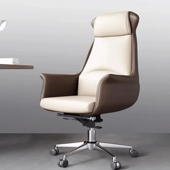 Bőr irodai székek Játék kanapék Mobil tervező Kényelmes irodai szék Hiúság Ergonomikus Silla Escritorio szalon bútorok