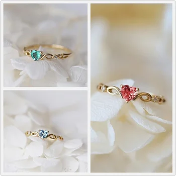 CAOSHI Apró szív alakú gyűrű nőknek minimalista dizájn Több szín áll rendelkezésre Ajándék barátnőjének Ékszerek nagykereskedelmi tételei