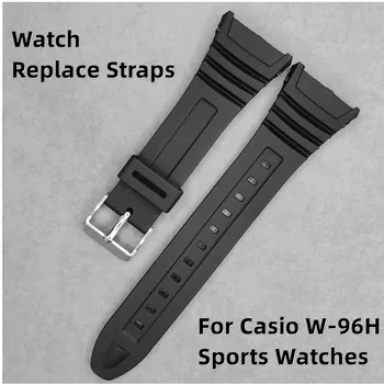 Casio W-96H sportórákhoz Óraszíj szilikon gumiszalagok elektronikus karórához Csere szíjak