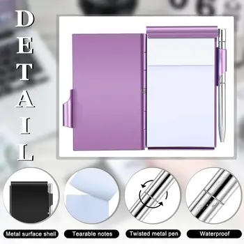 Creative Metal Memo Pads kagyló notebook tollal Pocket Memorandum To Do List Mini Notepad irodaszerek
