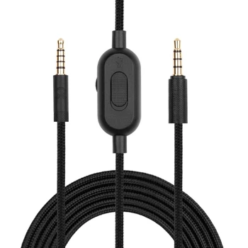 Csere 3,5 mm-es kábel Logitech G433/G233/G Pro fülhallgatóhoz Hangerőszabályzóval Frissítse játékfelszerelését Csökkentse a veszteséget vezeték