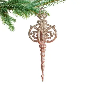 Csillogó rénszarvasfa medálok Elegáns rózsaszín pendanok Karácsonyi gyanta díszek Karácsonyfa újdonság és újrafelhasználható medálok
