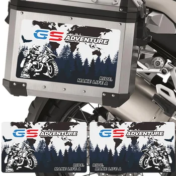 Csomagtartó R 1200 GS GSA GSA Poggyász alumínium kaland BMW számára R1200GS motorkerékpár hátsó felső oldaldobozok matricák Táskák 2017 2013 2014