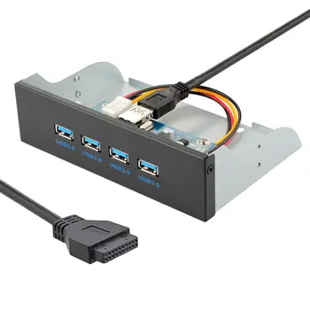 CY Xiwai USB 3.0 HUB 4 portos előlap az alaplaphoz 20Pin csatlakozókábel 5,25