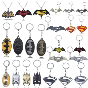 DC Justice League, Superman, Batman, Key Chain, Superman S logó, Batman maszk medál, kulcstartó, dísz, ajándék medál