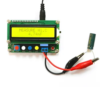 Digitális kondenzátor mérő induktivitás kapacitás L / C mérő LCD kapacitásmérő tesztelő Mini USB interfész USB kábellel