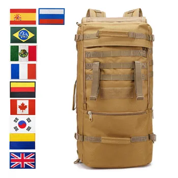 Divat taktikai hátizsák férfi katonai álcázó hátizsák vízálló kemping utazótáska 60L nagy kapacitású kézipoggyász táska