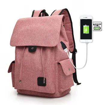  divat USB töltő laptop hátizsák nőknek Férfi iskolatáskák Női Mochila iskolai hátizsákok tizenéves lányoknak Utazótáska táska