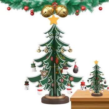 DIY karácsonyfa adventi naptár Mini fa asztali karácsonyfa és medálkészlet Visszaszámláló naptár Karácsonyi ajándékok gyerekeknek