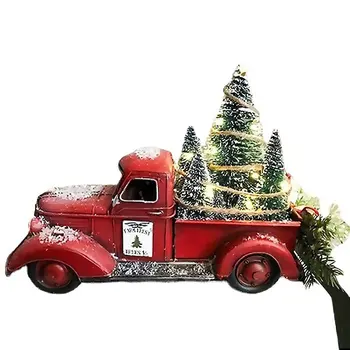 Dísz Autós kézművesség Gyanta Kezdőlap Ünnepi karácsonyfa dekoráció Díszek Parasztház Piros teherautó dekorációk