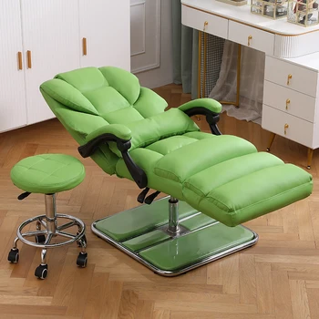 Dönthető luxus szalonszék Hidraulikus lábú fodrászat Szalon szék Hordozható vintage Cadeira De Barbeiro Kereskedelmi bútorok