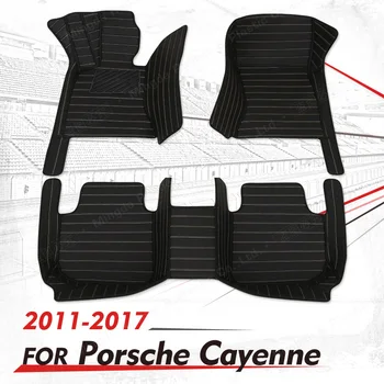 Egyedi autó padlószőnyegek Porsche Cayenne 2011 2012 2013 2014 2015 2016 2017 Automatikus lábpárnák szőnyegborító belső kiegészítő