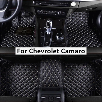 Egyszínű gyémánt egyedi autószőnyegek 2019 évre Chevrolet Camaro Foot Coche kiegészítők szőnyegek