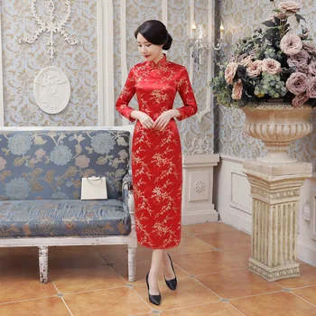 Elegáns nyári Cheongsam Retro elegáns sárkánybankett Qipao kínai hagyományos stílusú estélyi esküvői ruha nőknek