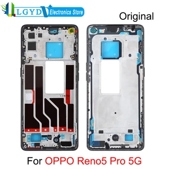 Eredeti elülső ház LCD keret keretlemez OPPO Reno5 Pro 5G PDSM00, PDST00, CPH2201