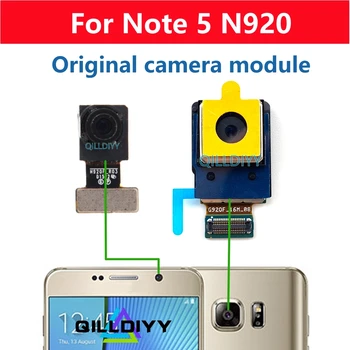  Eredeti hátsó fő elülső szelfi nagy kamera Flex kábel Samsung Galaxy Note 5 N920 N920F N920A NOTE5 hátsó kamera modul
