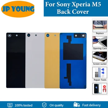 Eredeti Sony Xperia M5 készülékhez Hátsó akkumulátor fedél Hátsó ajtóház tok Sony Xperia M5 E5603 E5606 E5653 hátlaphoz Csere