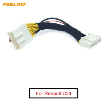 FEELDO 10Pcs autós hátsó kamera hátrameneti RCA videó konvertáló kábel Renault C24 OEM monitor csatlakozó kábelezési adapterhez #FD2101